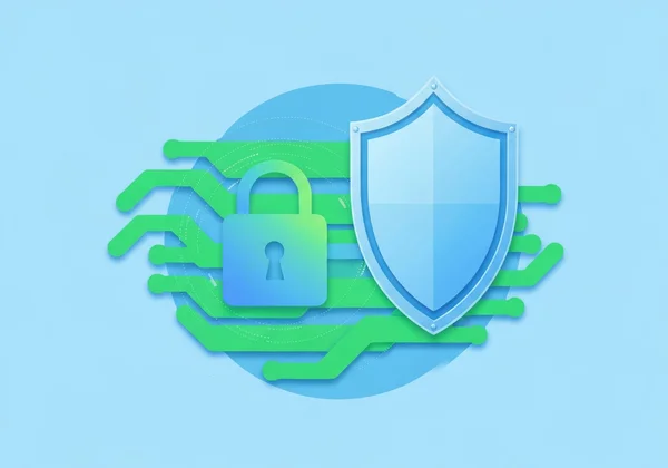 Digital locks and shielded data symbolizing online privacy