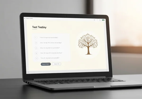 Online autism test results screen with family history context