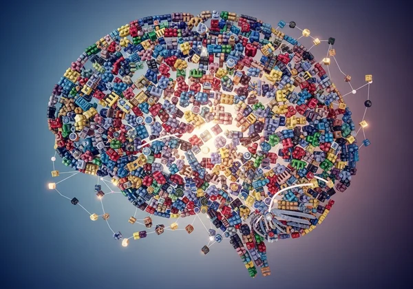 Abstract representation of many genes causing autism