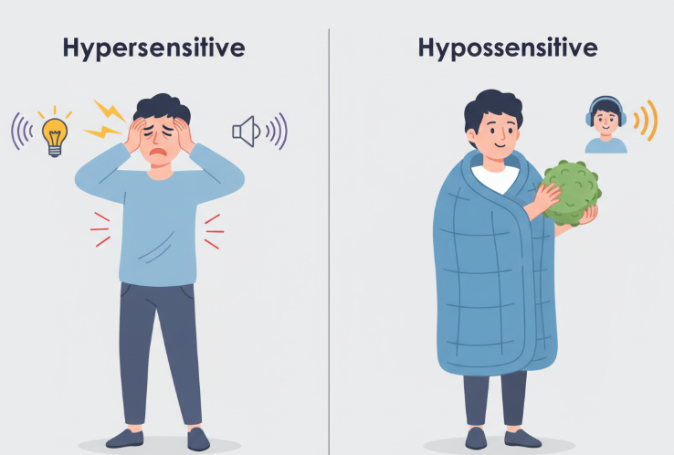 Diagram showing different sensory profiles